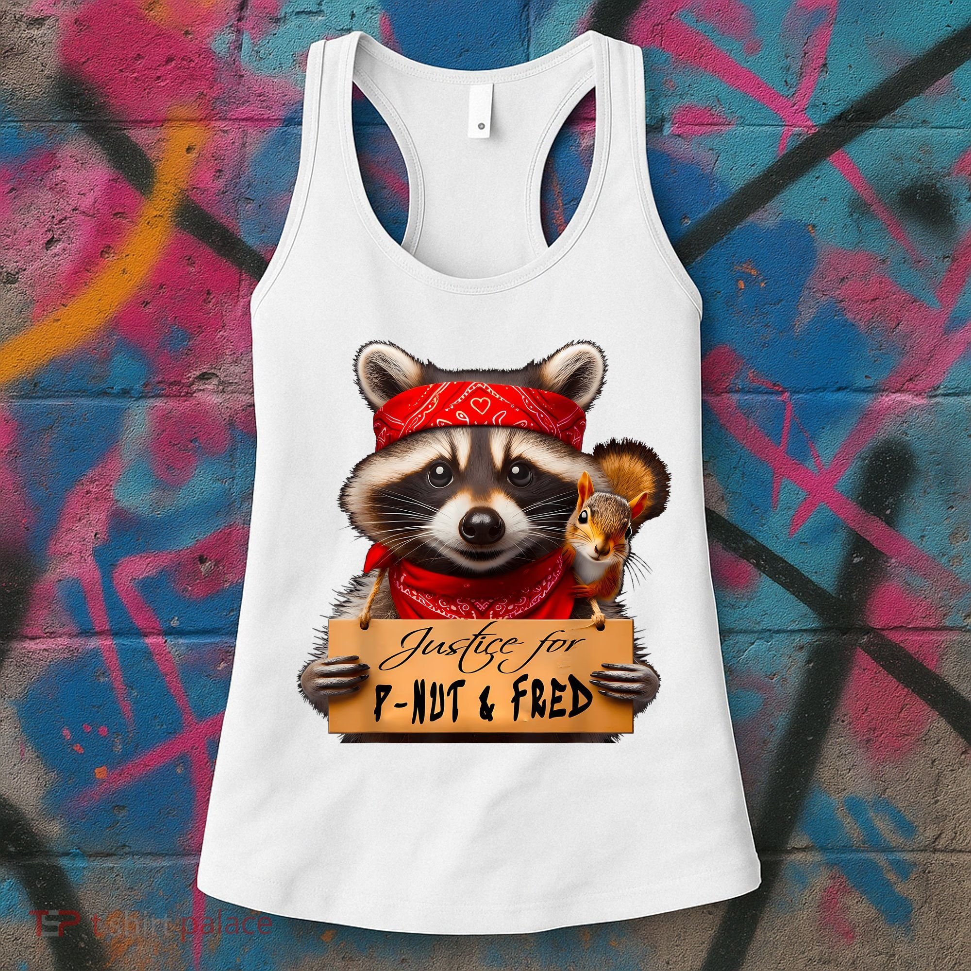 Justice For Peanut The Squirrel Pnut & Fred The Raccoon Women's Tank Top