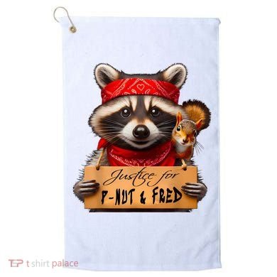 Justice For Peanut The Squirrel Pnut & Fred The Raccoon Golf Towel