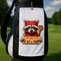 Justice For Peanut The Squirrel Pnut & Fred The Raccoon Golf Towel thumb 2