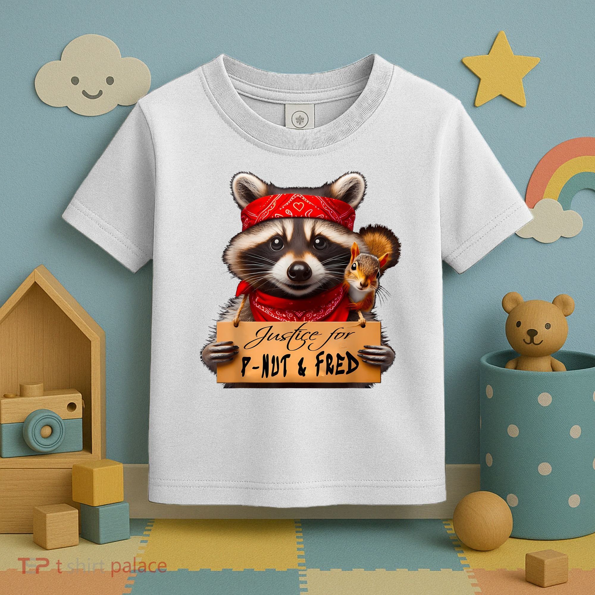 Justice For Peanut The Squirrel Pnut & Fred The Raccoon Toddler T-Shirt