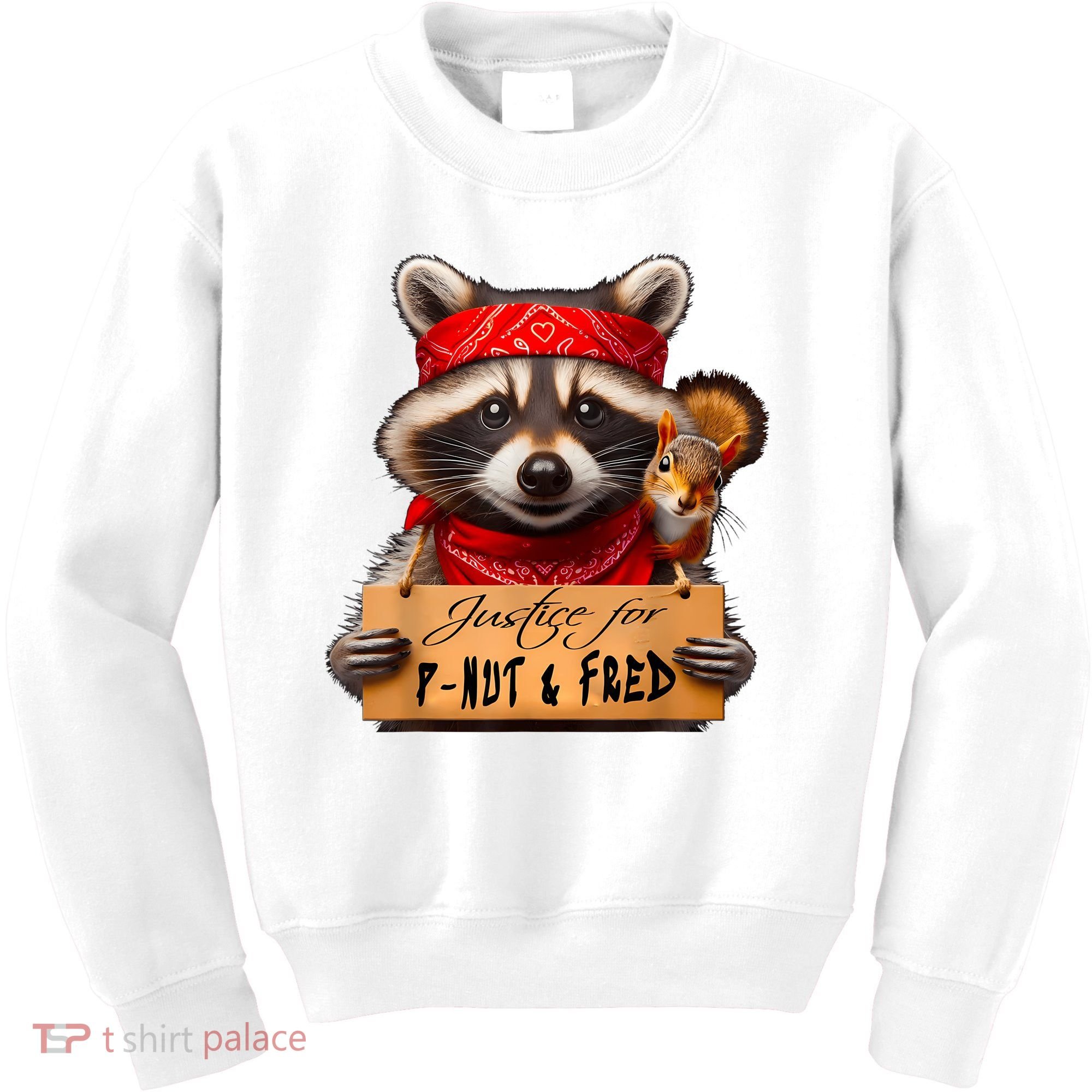 Justice For Peanut The Squirrel Pnut & Fred The Raccoon Kids Sweatshirt