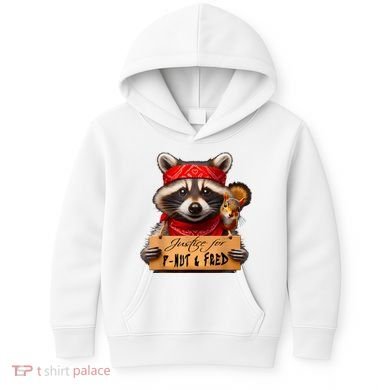 Justice For Peanut The Squirrel Pnut & Fred The Raccoon Kids Hoodie