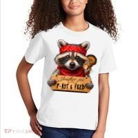 Justice For Peanut The Squirrel Pnut & Fred The Raccoon Kids T-Shirt thumb 2