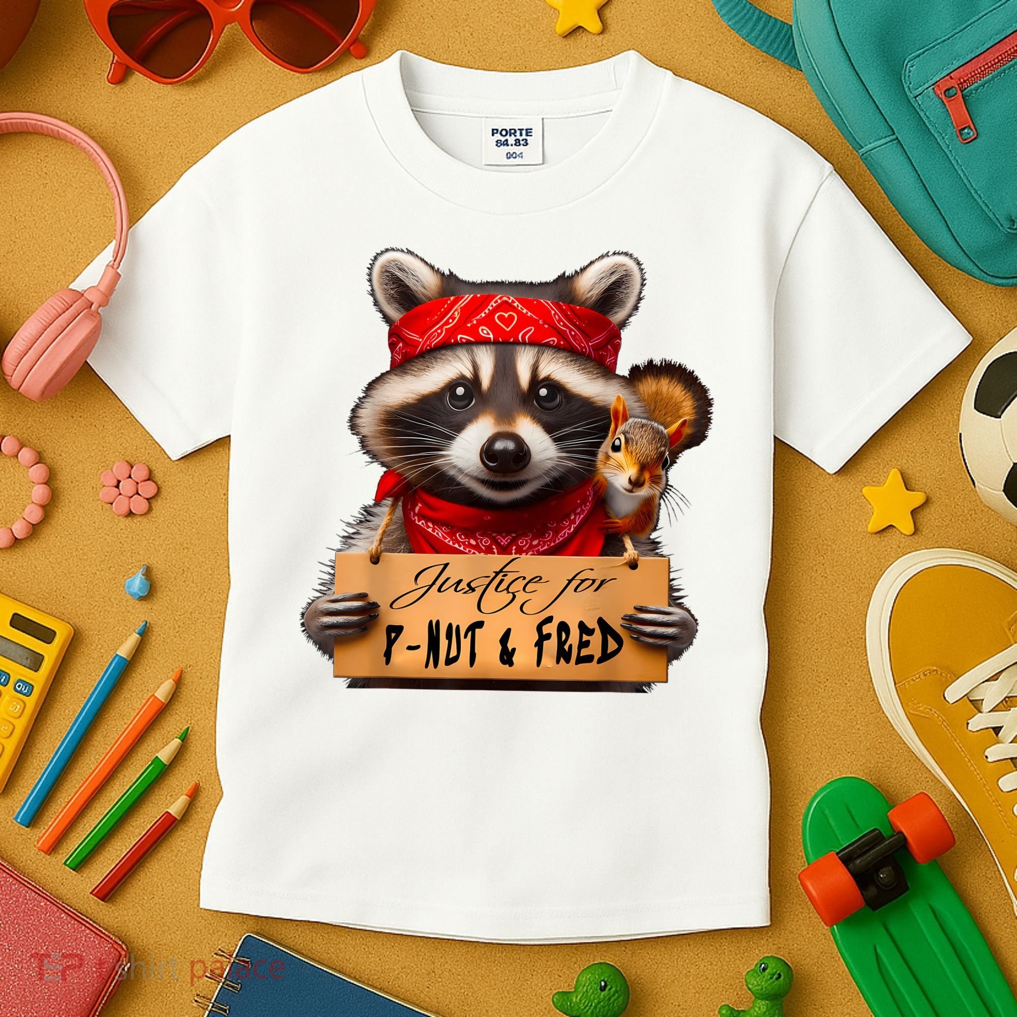 Justice For Peanut The Squirrel Pnut & Fred The Raccoon Kids T-Shirt