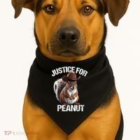 Justice For Peanut The Squirrel Peanut Squirrel USA-Made Doggie Bandana thumb 1