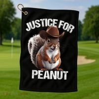 Justice For Peanut The Squirrel Peanut Squirrel Golf Towel thumb 1