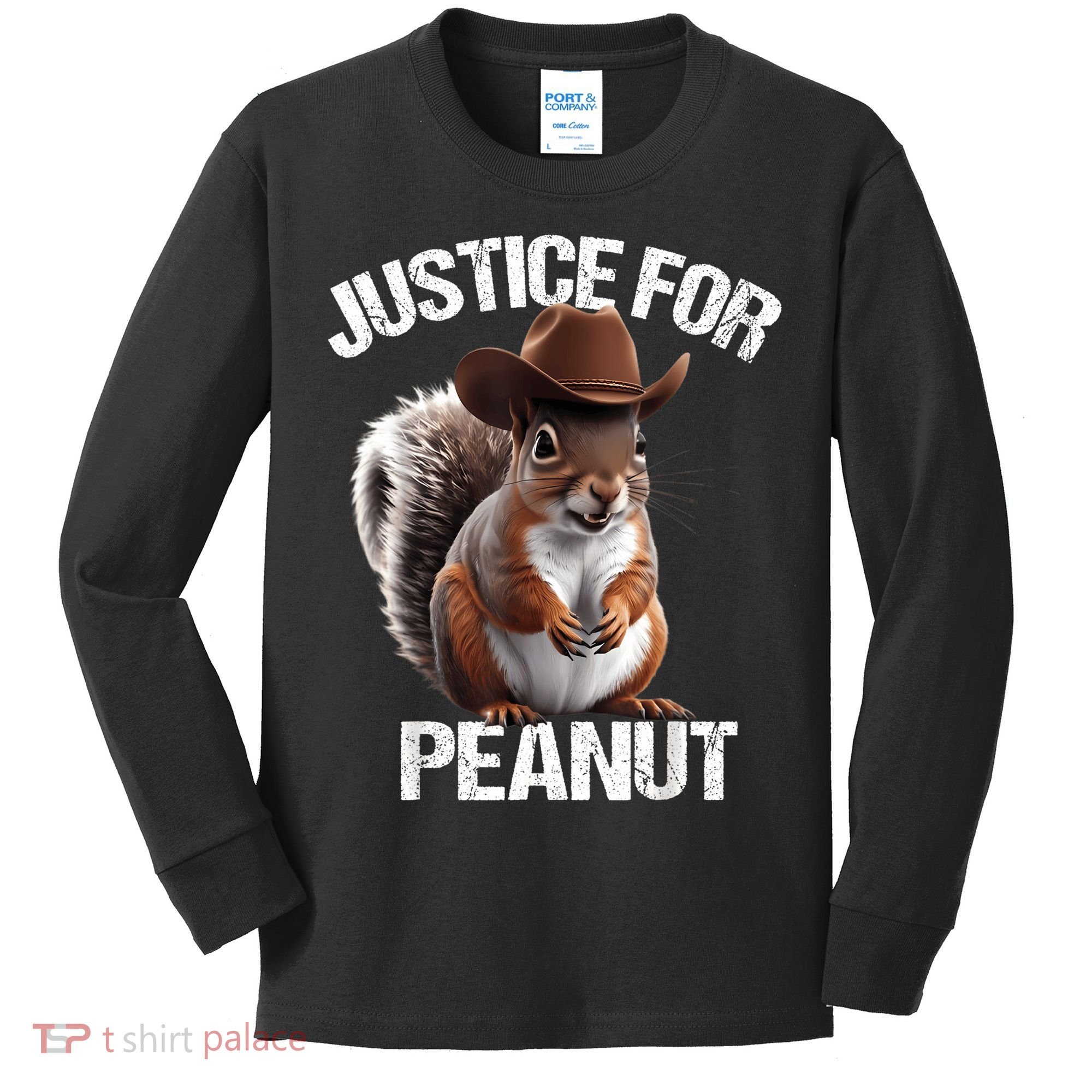 Justice For Peanut The Squirrel Peanut Squirrel Kids Long Sleeve Shirt