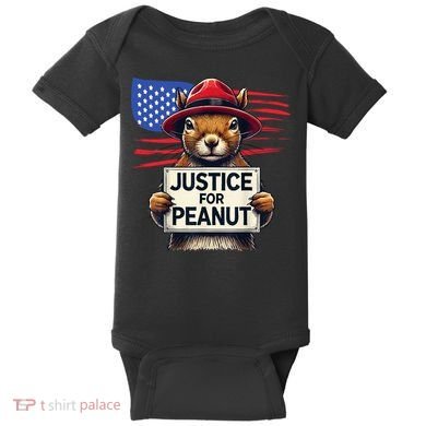 Justice For Peanut The Squirrel Baby Bodysuit