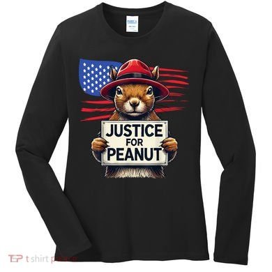 Justice For Peanut The Squirrel Women's Long Sleeve Shirt