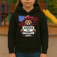 Justice For Peanut The Squirrel Kids Hoodie thumb 3