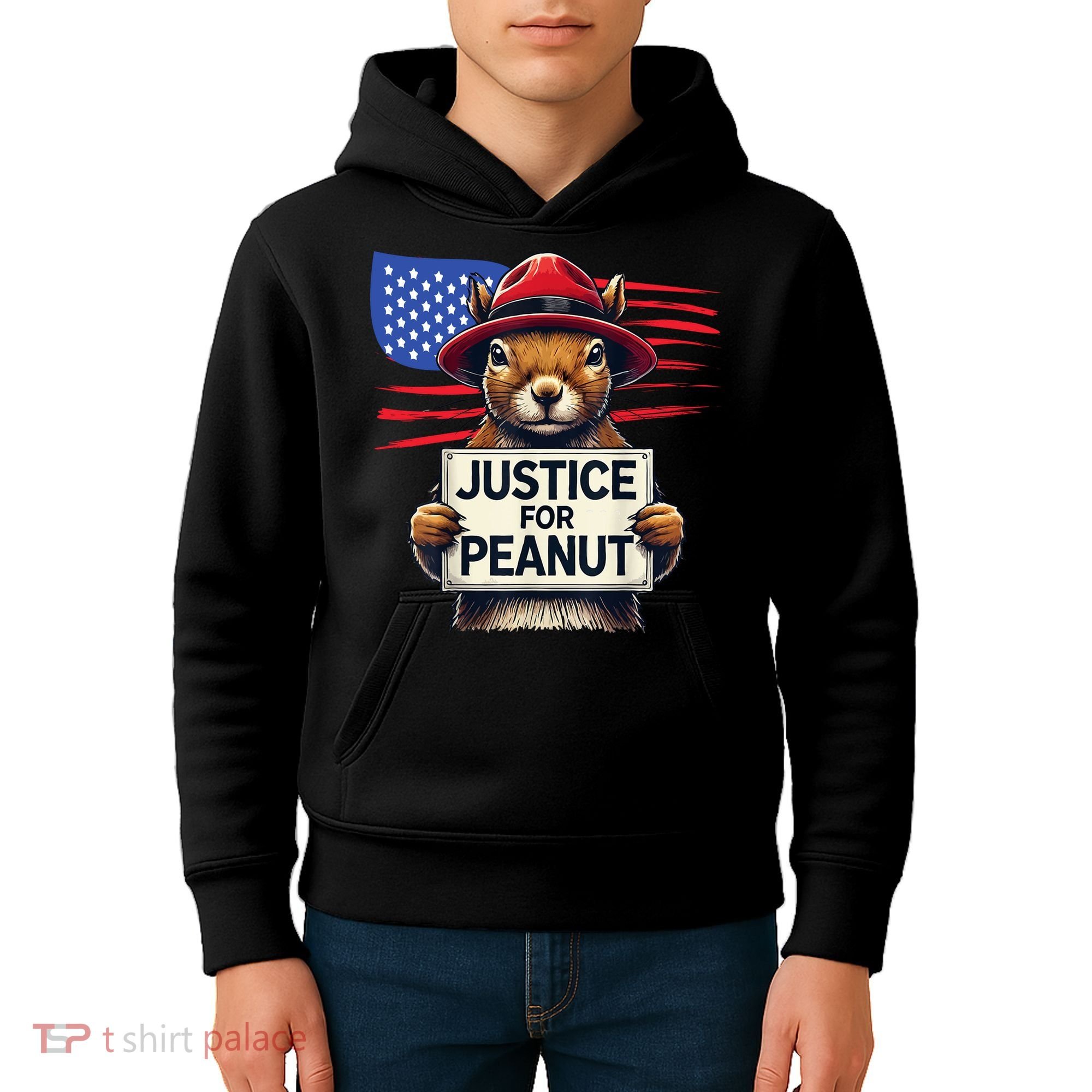 Justice For Peanut The Squirrel Kids Hoodie