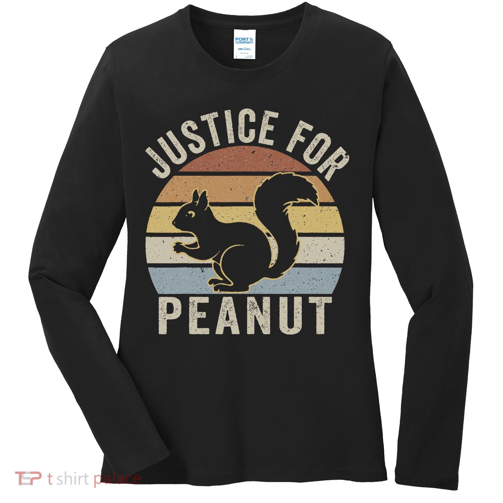 Justice For Peanut The Squirrel The Squirrel Pnut Women's Long Sleeve Shirt