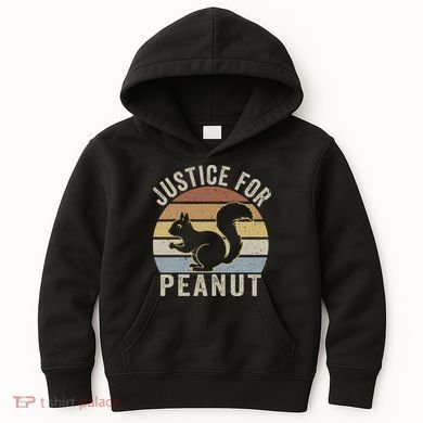 Justice For Peanut The Squirrel The Squirrel Pnut Kids Hoodie