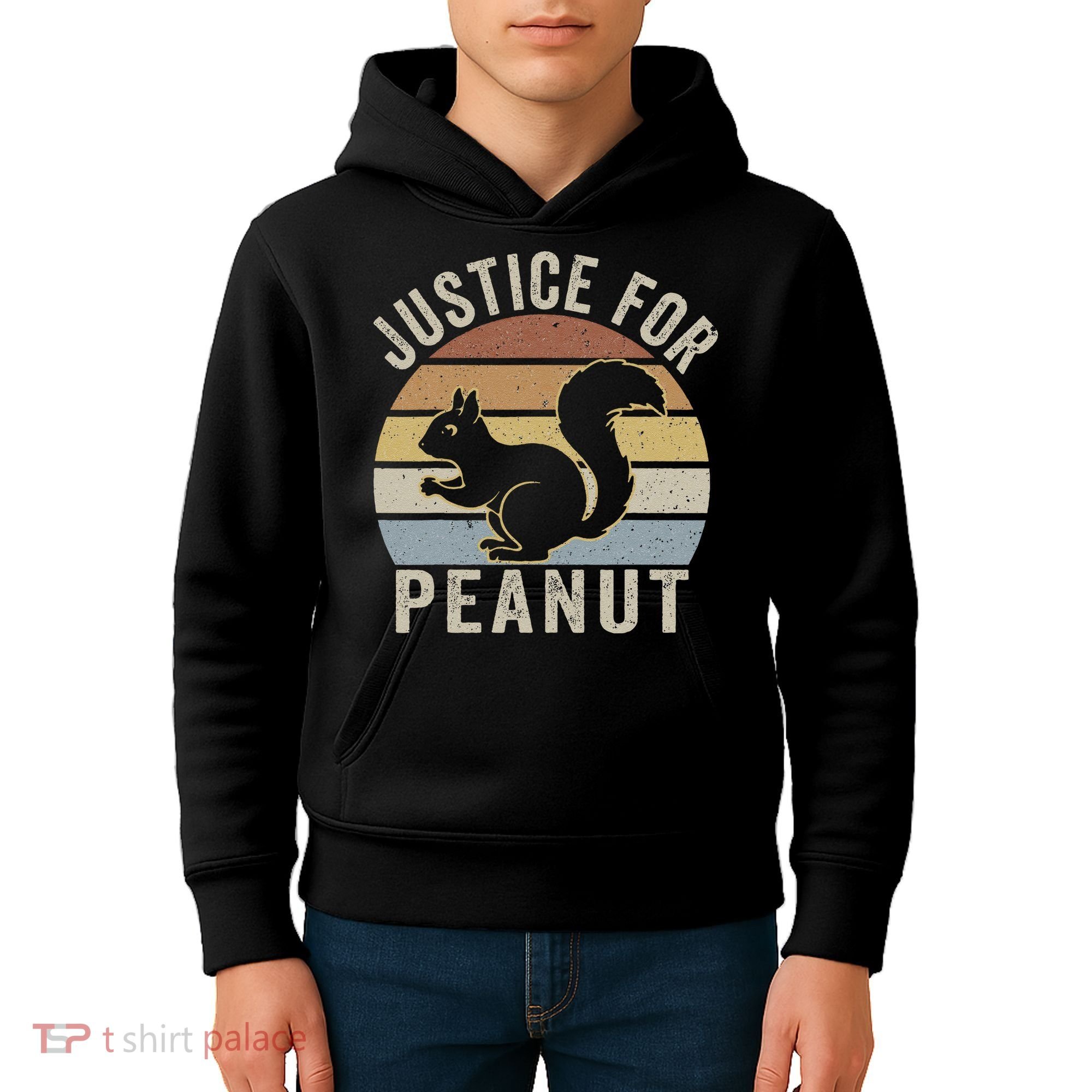 Justice For Peanut The Squirrel The Squirrel Pnut Kids Hoodie