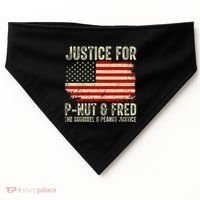 Justice For P Nut And Fred The Squirrel And Peanut Justice USA-Made Doggie Bandana thumb 0