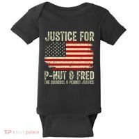 Justice For P Nut And Fred The Squirrel And Peanut Justice Baby Bodysuit thumb 0