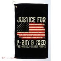 Justice For P Nut And Fred The Squirrel And Peanut Justice Golf Towel thumb 0