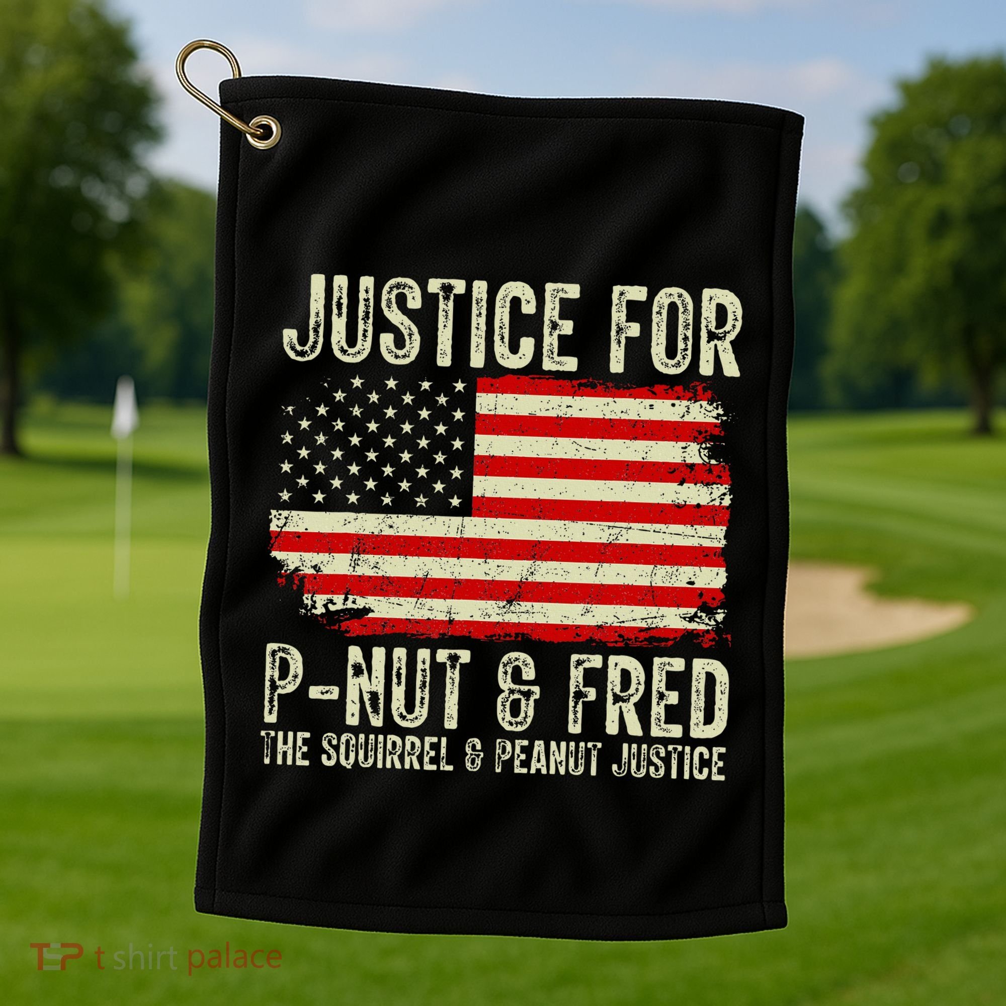 Justice For P Nut And Fred The Squirrel And Peanut Justice Golf Towel