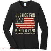 Justice For P Nut And Fred The Squirrel And Peanut Justice Women's Long Sleeve Shirt thumb 0
