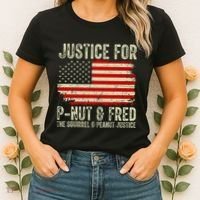 Justice For P Nut And Fred The Squirrel And Peanut Justice Women's T-Shirt thumb 2