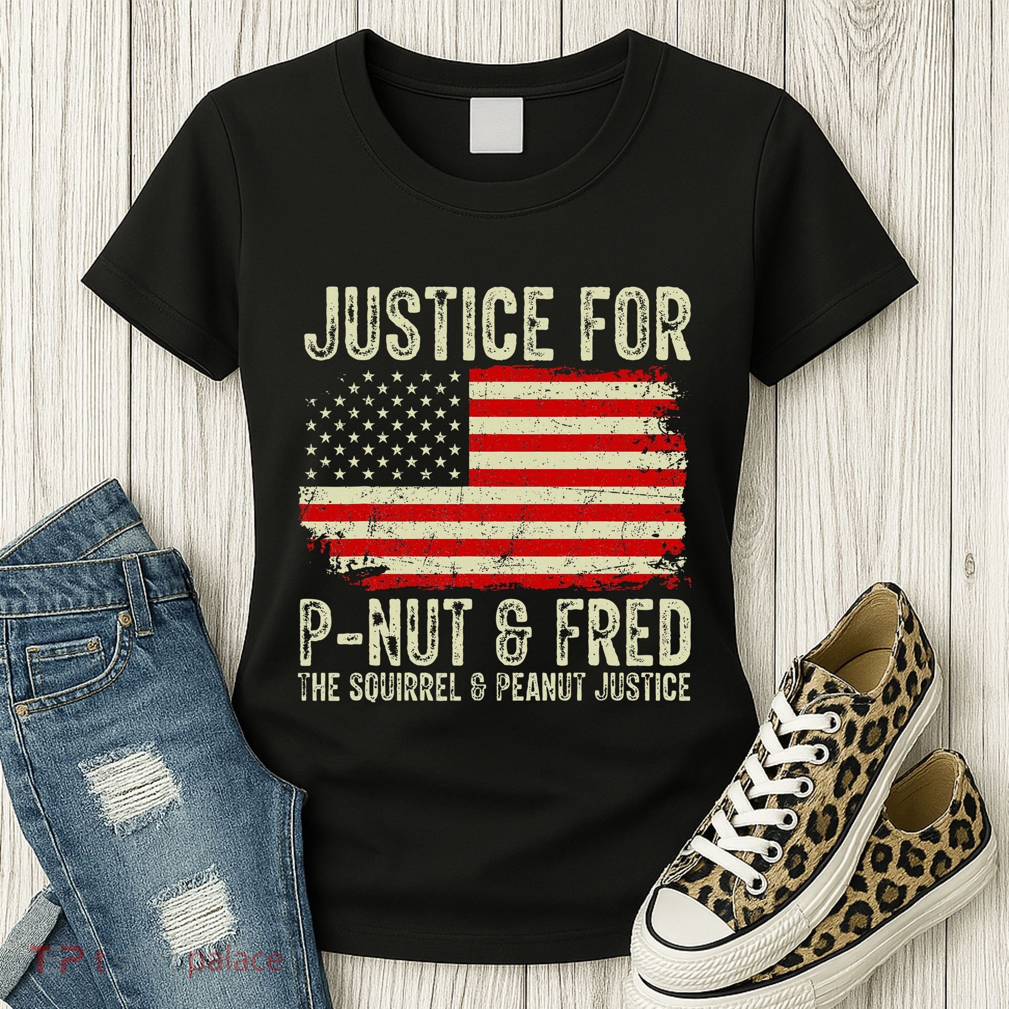 Justice For P Nut And Fred The Squirrel And Peanut Justice Women's T-Shirt
