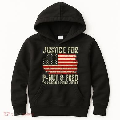 Justice For P Nut And Fred The Squirrel And Peanut Justice Kids Hoodie