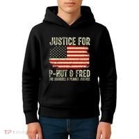Justice For P Nut And Fred The Squirrel And Peanut Justice Kids Hoodie thumb 4