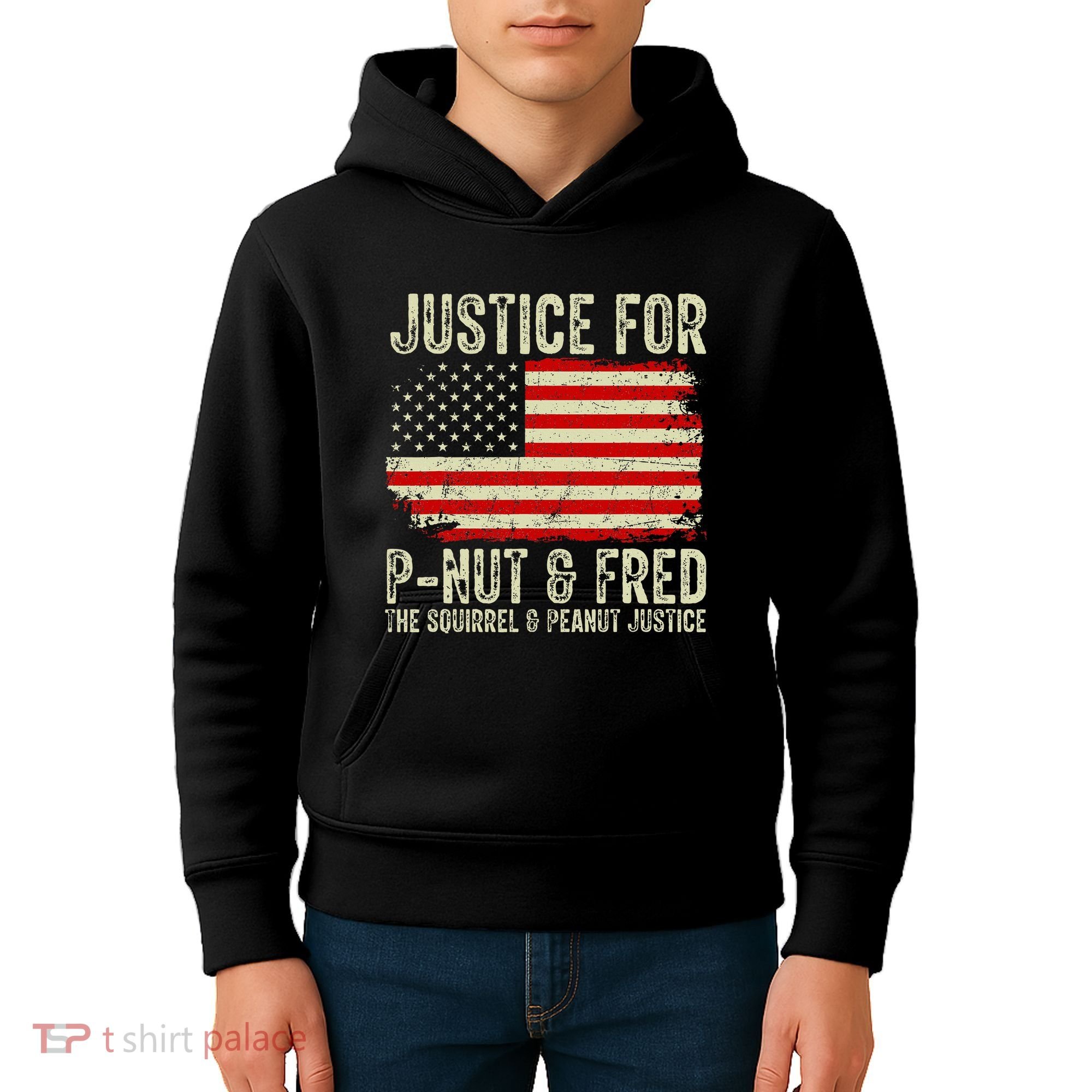 Justice For P Nut And Fred The Squirrel And Peanut Justice Kids Hoodie