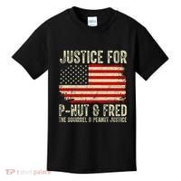 Justice For P Nut And Fred The Squirrel And Peanut Justice Kids T-Shirt thumb 0