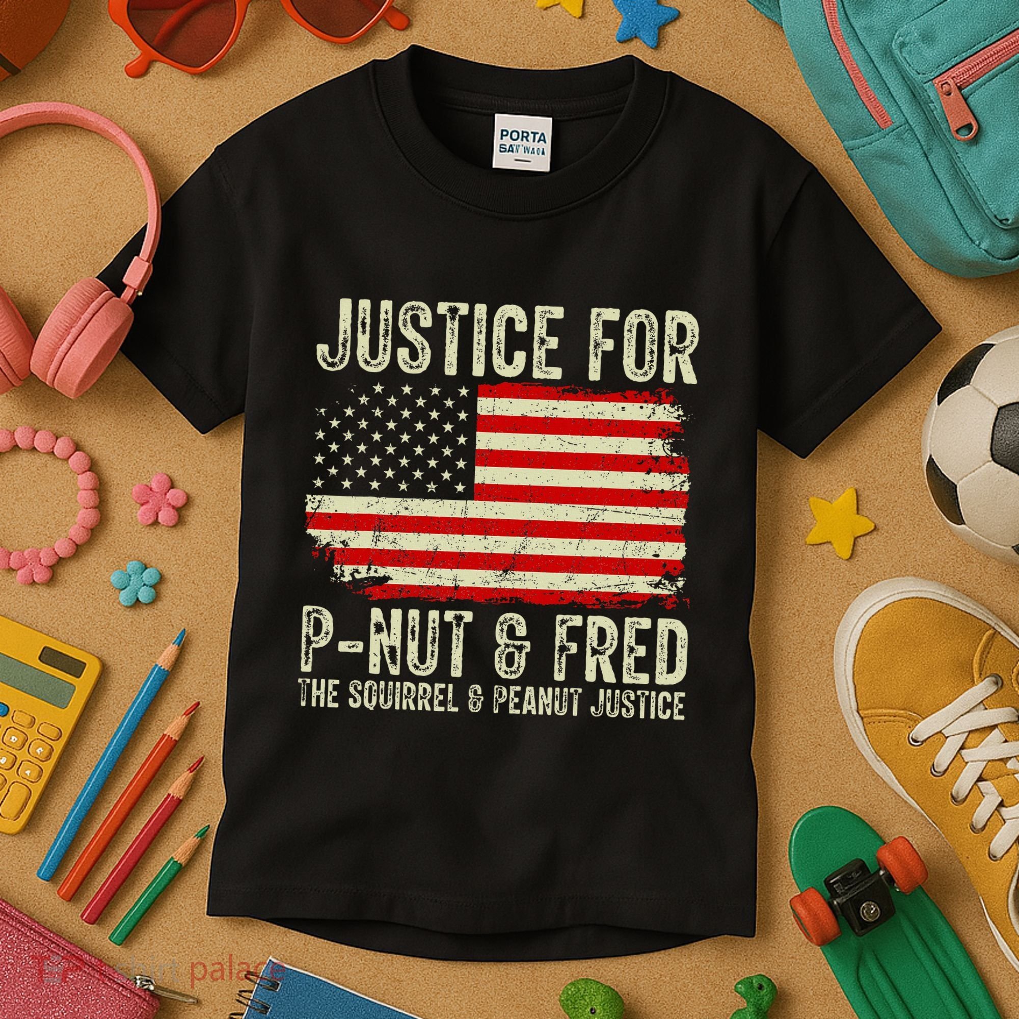 Justice For P Nut And Fred The Squirrel And Peanut Justice Kids T-Shirt