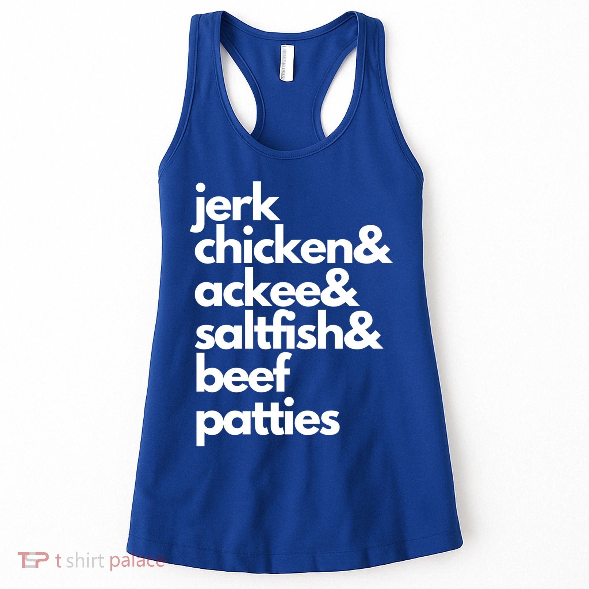 Jamaica Food Pride Jamaican Flag Funny Caribbean Dna Gift Women's Tank Top