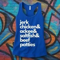 Jamaica Food Pride Jamaican Flag Funny Caribbean Dna Gift Women's Tank Top thumb 3