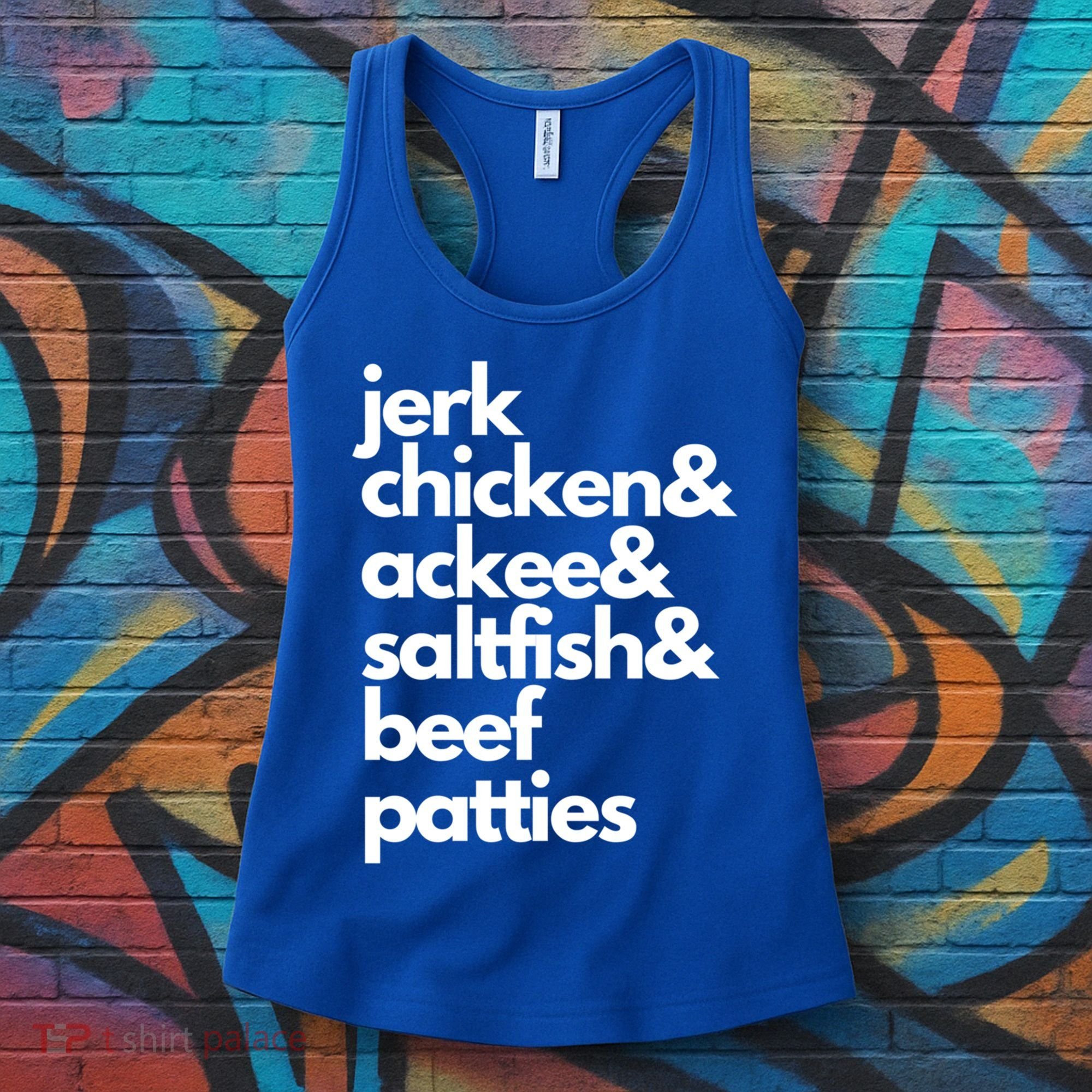 Jamaica Food Pride Jamaican Flag Funny Caribbean Dna Gift Women's Tank Top