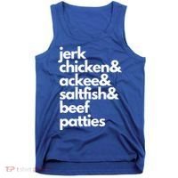Jamaica Food Pride Jamaican Flag Funny Caribbean Dna Gift Tank Top thumb 0