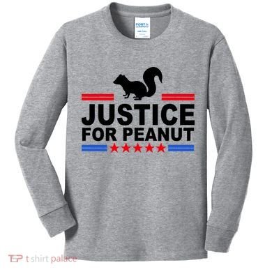 Justice For Peanut The Squirrel 2024 Kids Long Sleeve Shirt
