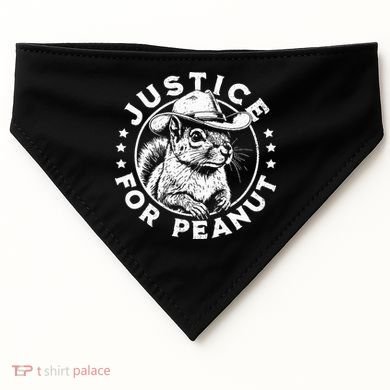 Justice For Peanut The Squirrel P’Nut Pnut Peanut Squirrel USA-Made Doggie Bandana