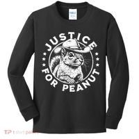 Justice For Peanut The Squirrel P’Nut Pnut Peanut Squirrel Kids Long Sleeve Shirt thumb 0