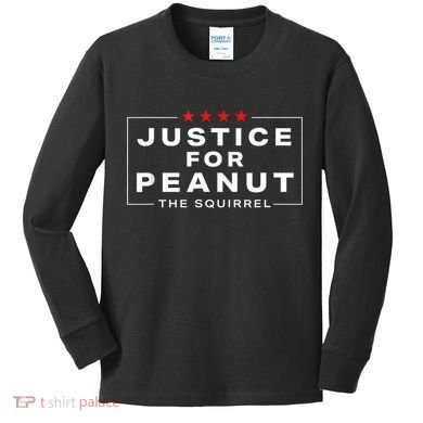 Justice For Peanut The Squirrel Peanut Squirrel Kids Long Sleeve Shirt