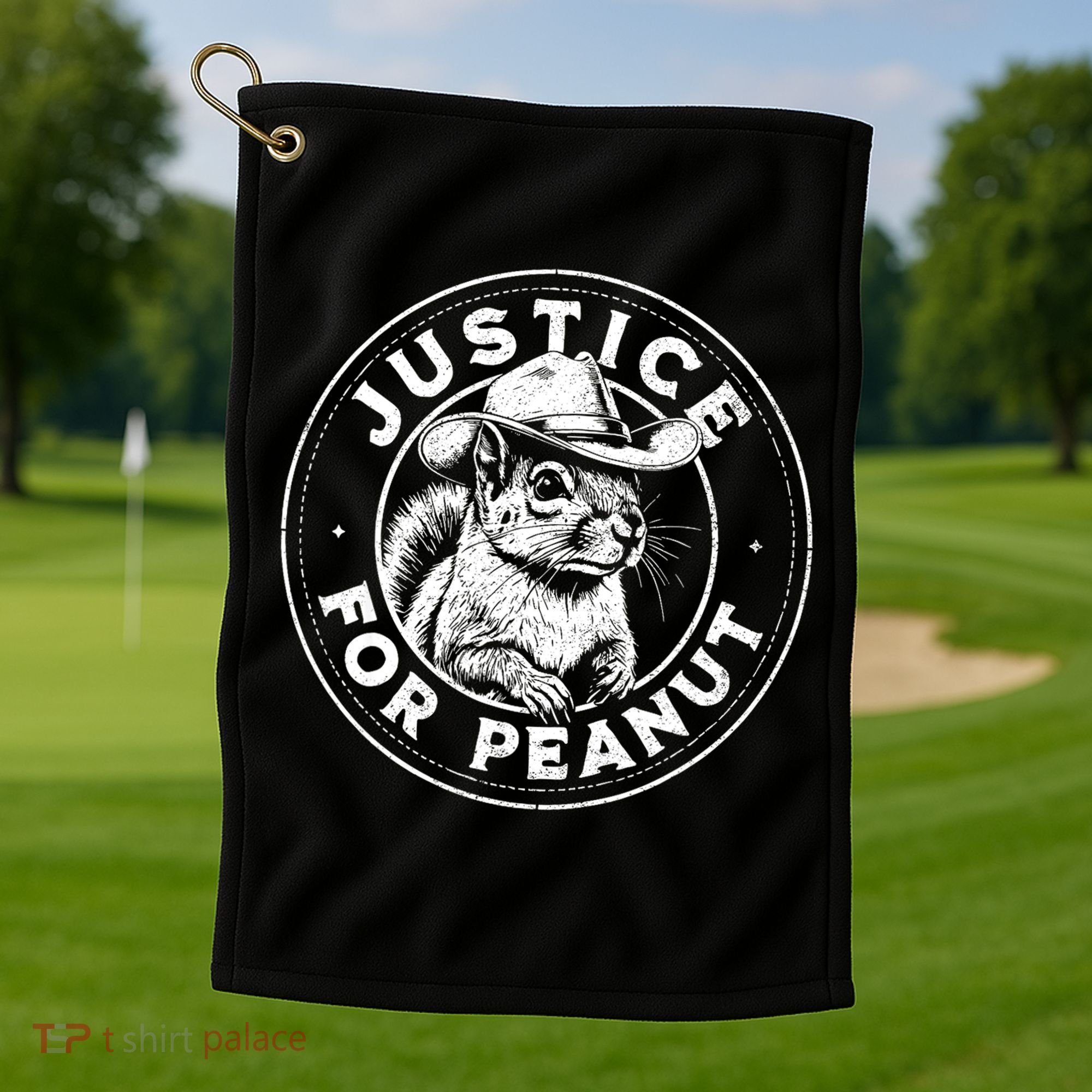 Justice For Peanut The Squirrel P’Nut Pnut Peanut Squirrel Gift Golf Towel