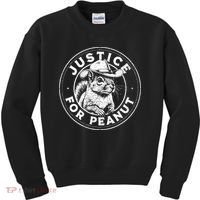 Justice For Peanut The Squirrel P’Nut Pnut Peanut Squirrel Gift Kids Sweatshirt thumb 0