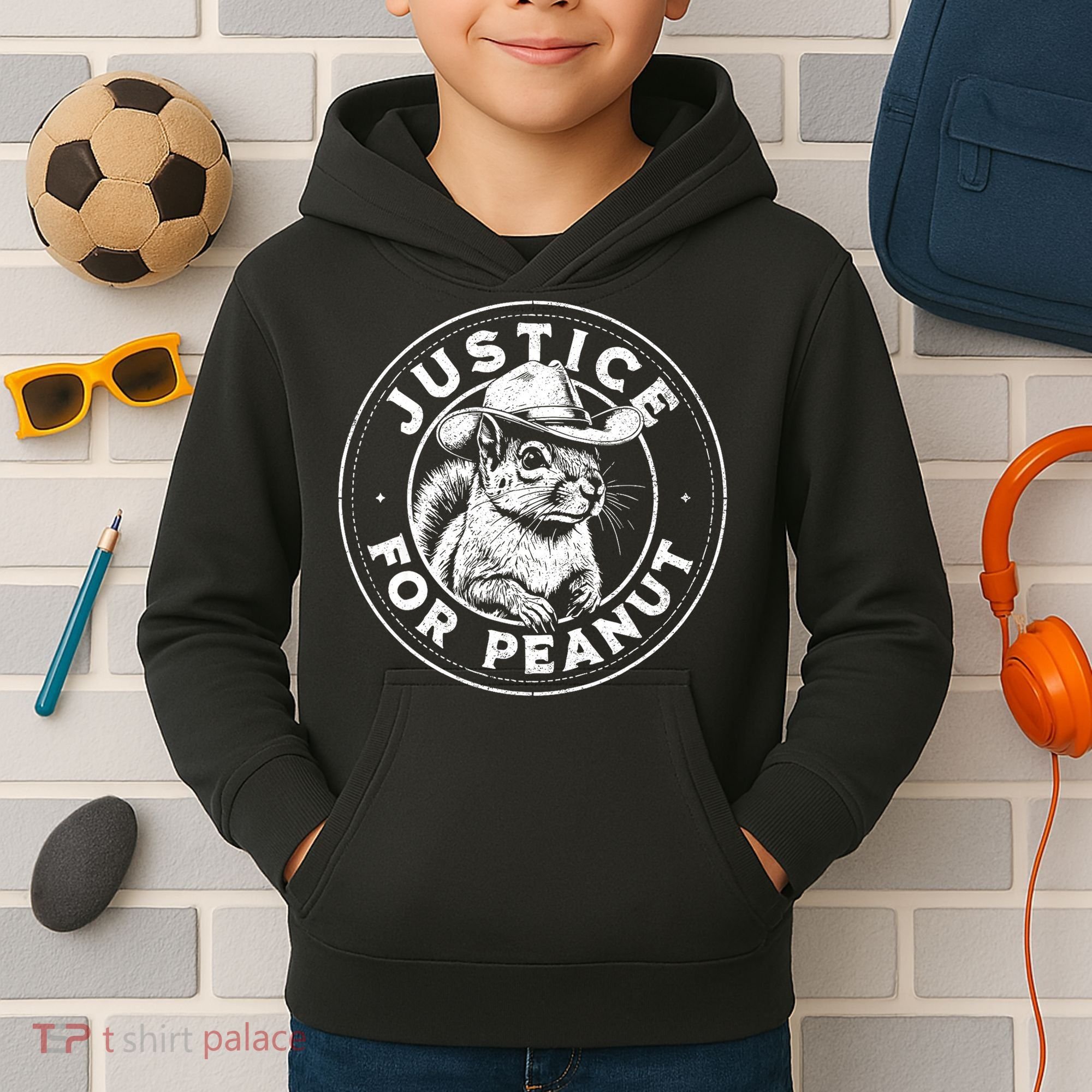 Justice For Peanut The Squirrel P’Nut Pnut Peanut Squirrel Gift Kids Hoodie