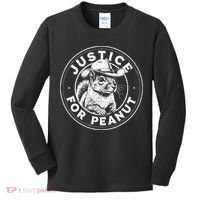 Justice For Peanut The Squirrel P’Nut Pnut Peanut Squirrel Gift Kids Long Sleeve Shirt thumb 0