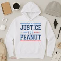 Justice For Peanut The Squirrel Usa Flag Hoodie thumb 3