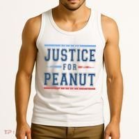 Justice For Peanut The Squirrel Usa Flag Tank Top thumb 3