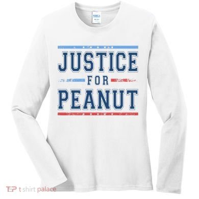 Justice For Peanut The Squirrel Usa Flag Women's Long Sleeve Shirt