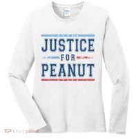 Justice For Peanut The Squirrel Usa Flag Women's Long Sleeve Shirt thumb 0