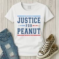 Justice For Peanut The Squirrel Usa Flag Women's T-Shirt thumb 3