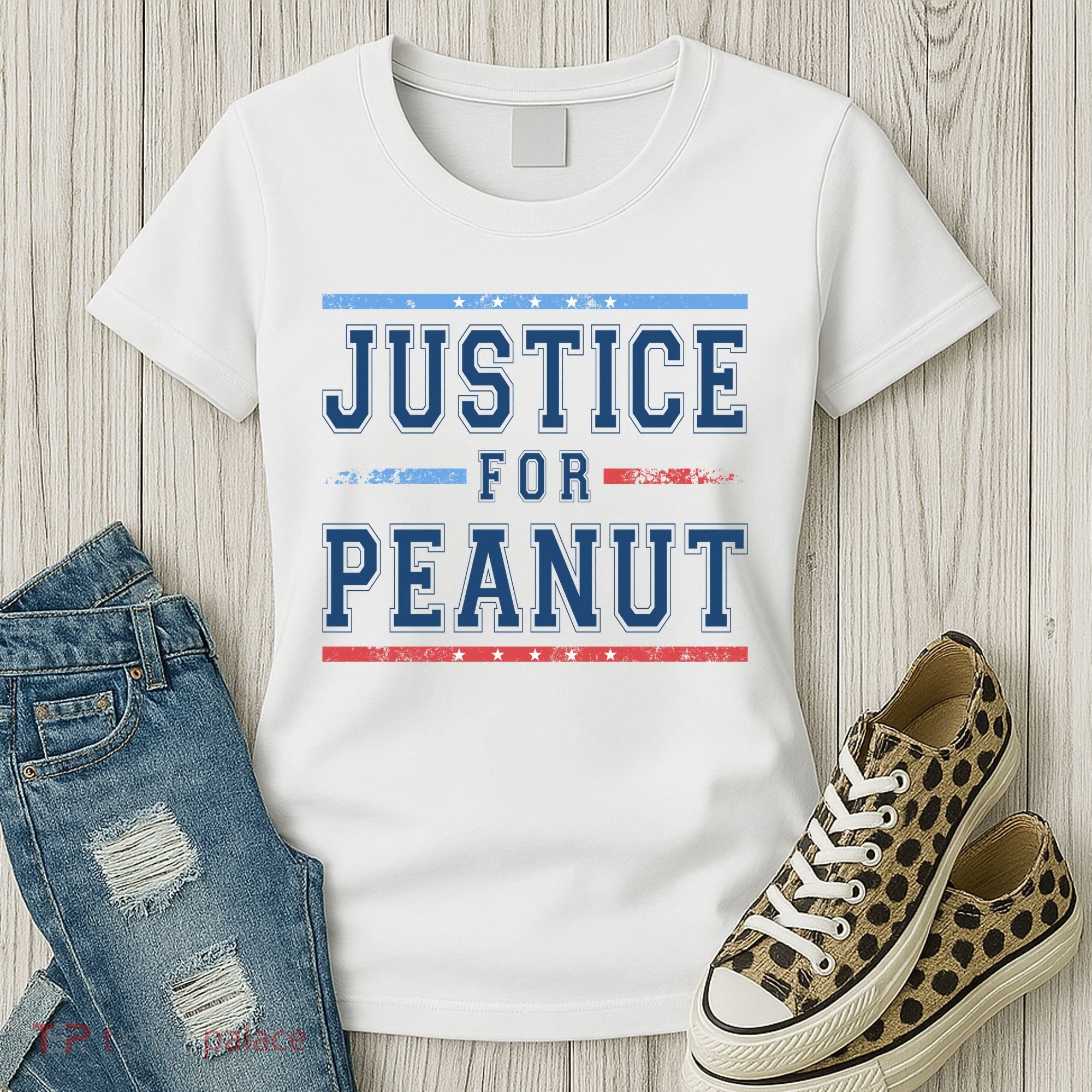 Justice For Peanut The Squirrel Usa Flag Women's T-Shirt
