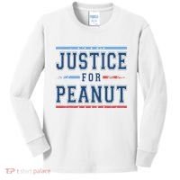 Justice For Peanut The Squirrel Usa Flag Kids Long Sleeve Shirt thumb 0