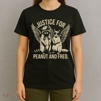 Justice For Peanut And Fred Peanut Squirrel Fred Raccoon Gift T-Shirt thumb 4